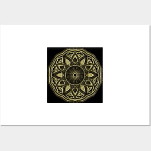 Gold Mandala 3 Posters and Art